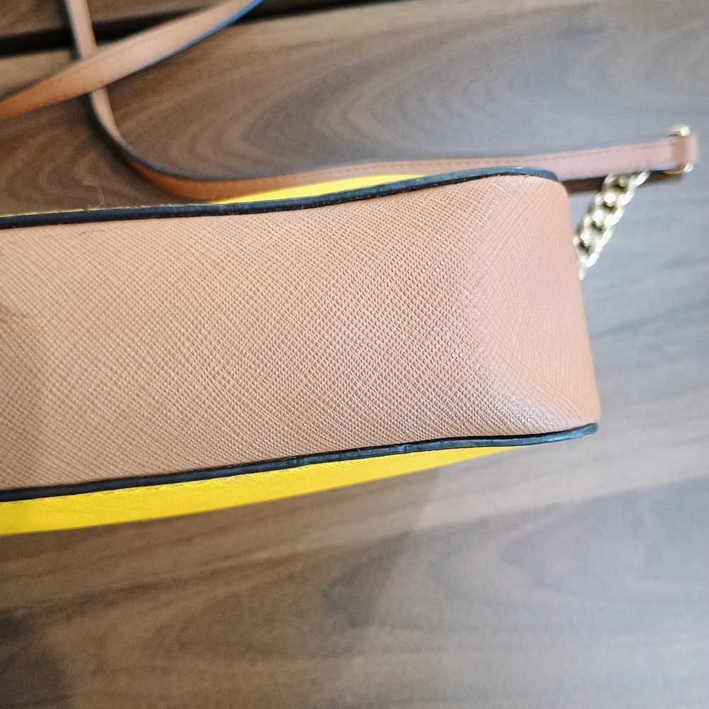 Michael Kors Mustard Yellow and Brown Crossbody Bag - Picture 4 of 11